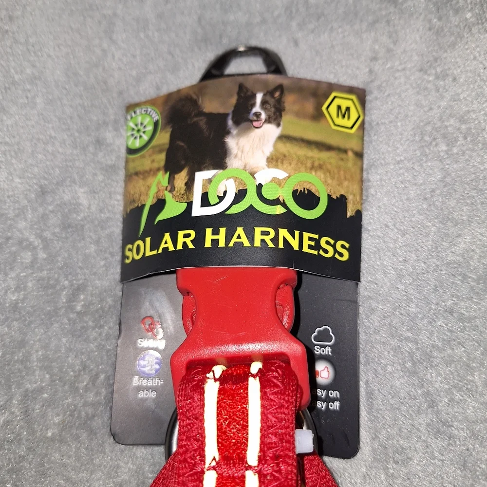 DOCO Step-in Dog Harness~Mesh~Solar~Breathable~Tri Glide~Metal Ring~Med